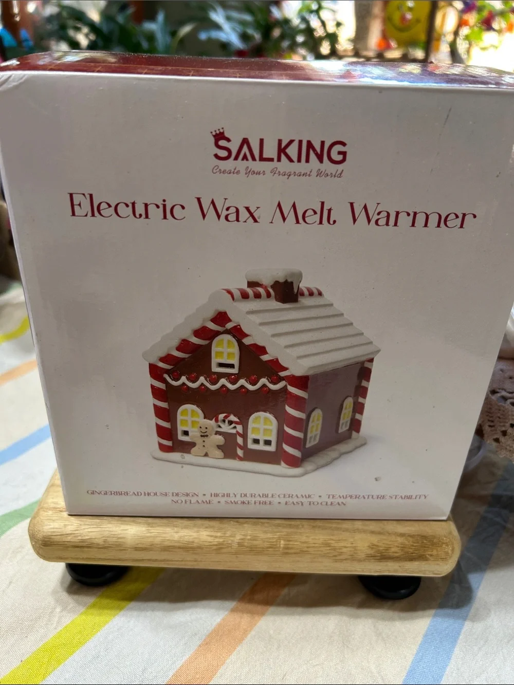 Gingerbread House Electric Wax Warmer New In Box Holidays Christmas EveryDay Use